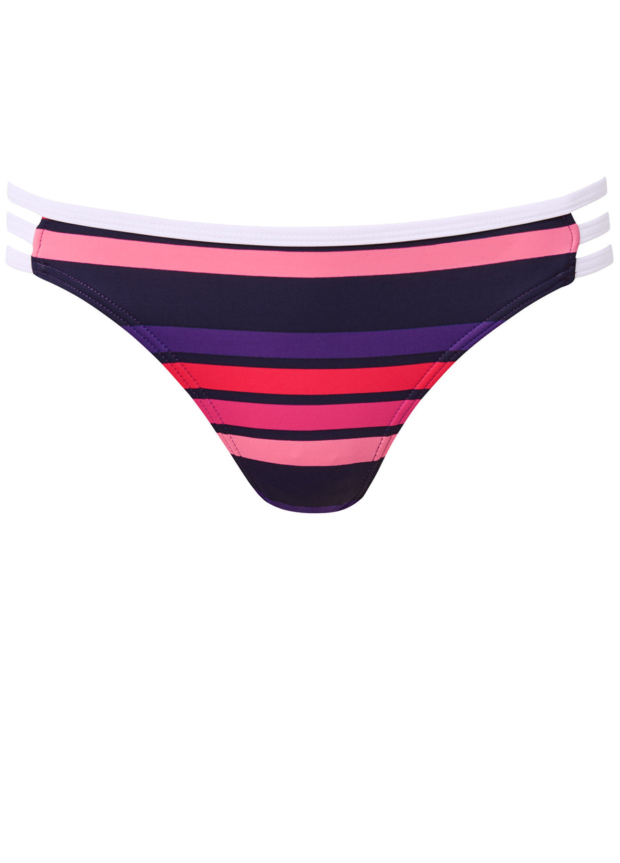 Strappy Side Low-Rise Bottom - Sunburst Stripe