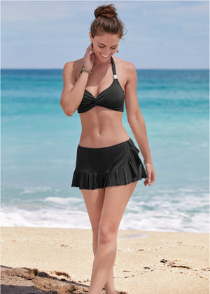 Ruffle swim skirt - Black Beauty - thumbnail-8