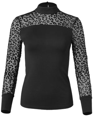 Mesh Detail Top - Black - thumbnail-5