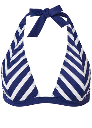 St tropez halter top - Navy Blue & White Stripes - thumbnail-3