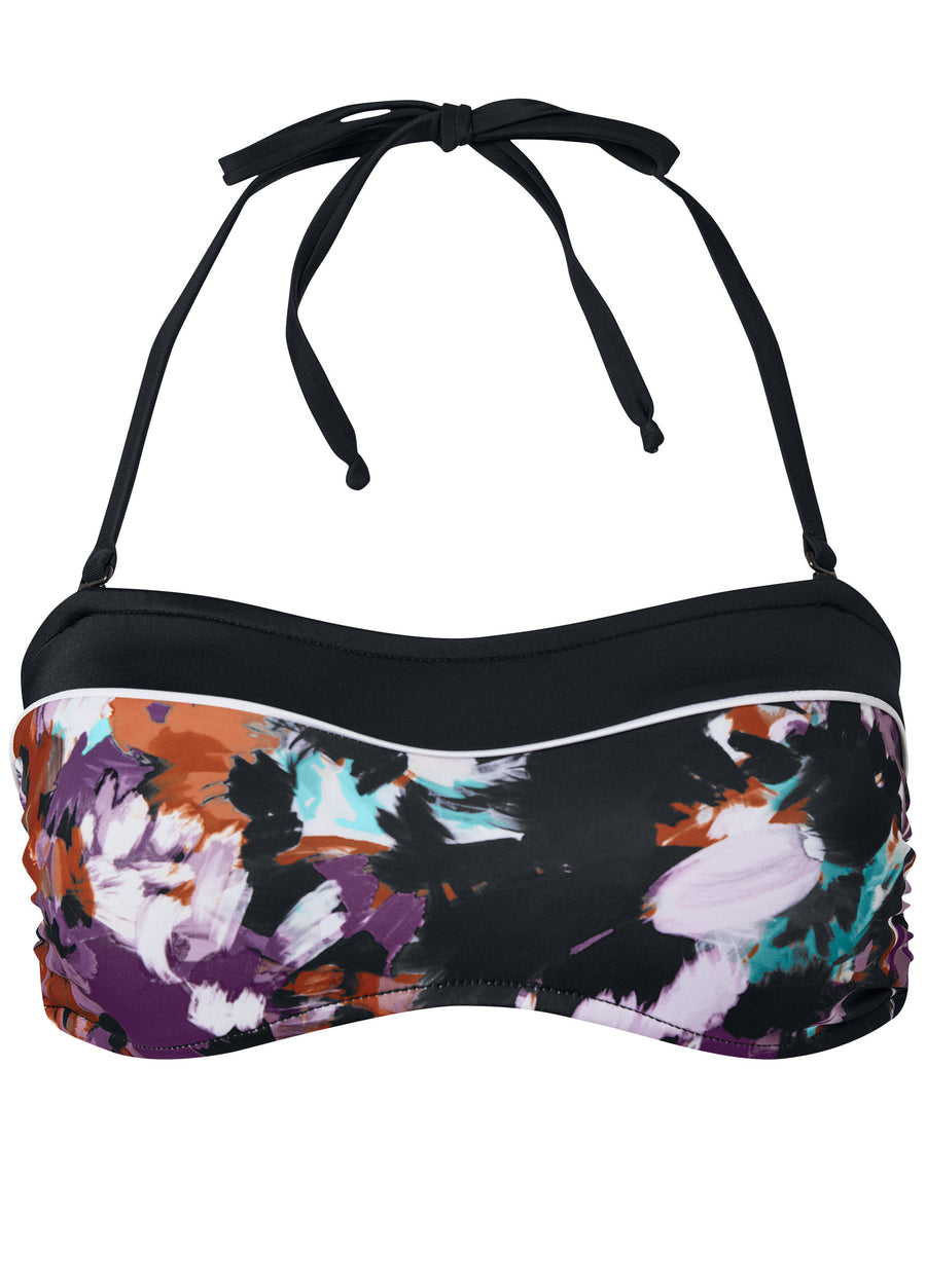 Color Block Bandeau Top - Painted Florals