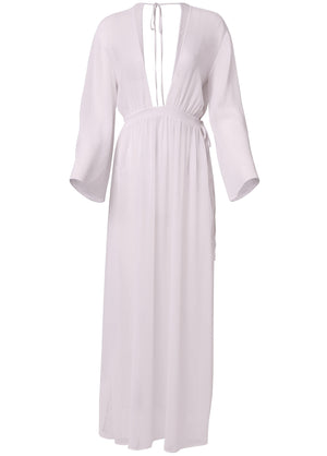 Butterfly Cover-Up Dress - Pearl White - thumbnail-3