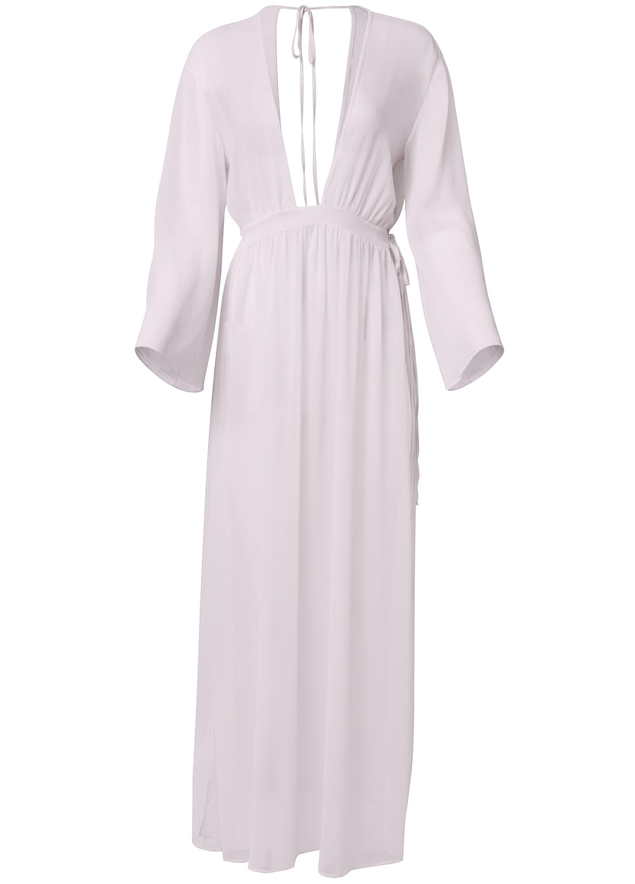 Butterfly Cover-Up Dress - Pearl White