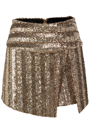 Allover Sequin Skort - Gold - thumbnail-6