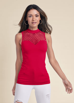 Sleeveless Seamless Top - Red - thumbnail-8