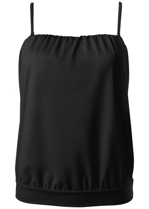 Blouson Bandeau Tankini Top - Black Beauty - thumbnail-2