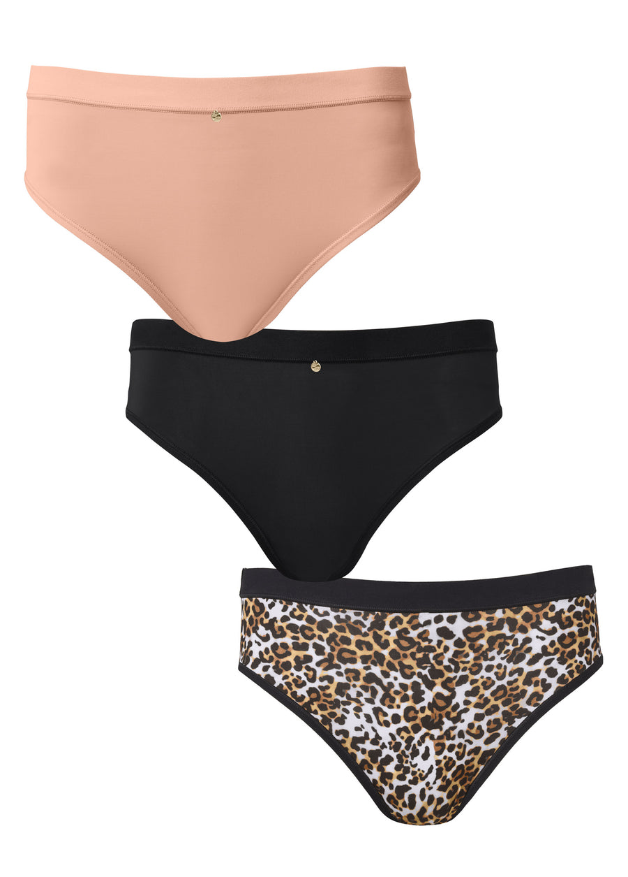 Pearl By VENUS® Retro High Leg Panty 3 Pack - Wild Kat