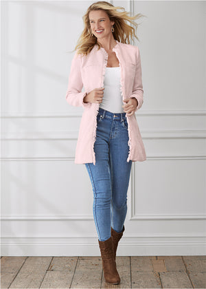 Tweed Jacket - Light Pink - thumbnail-6