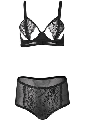 Lurex Bra & Panty Set - Black & Gold - thumbnail-5