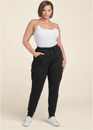 Cargo Lounge Joggers - Black - thumbnail-13