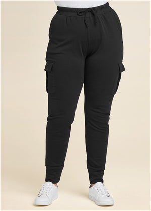 Pantalon de jogging cargo lounge - Noir - thumbnail-8