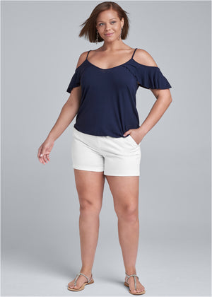 Solid Shorts - White - thumbnail-18