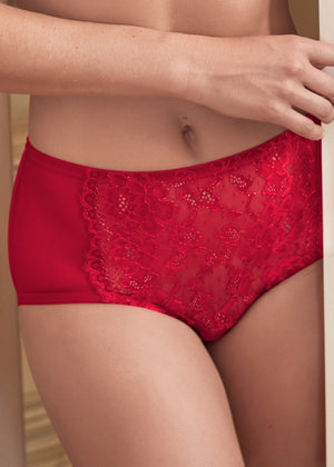 Lurex bra & panty set - Red & Gold - thumbnail-7