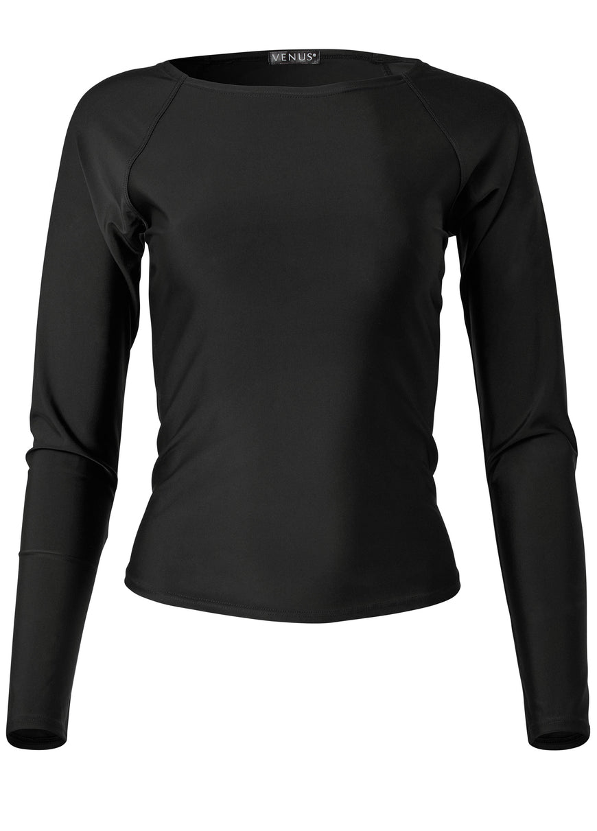 Relaxed fit rash guard - Black Beauty