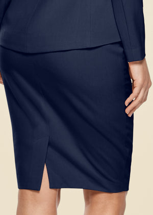 Pencil Skirt Suit Set - Navy - thumbnail-9