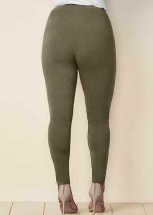 Basic Leggings - Olive - thumbnail-9