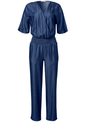 Chambray Jumpsuit - Dark Wash - thumbnail-5