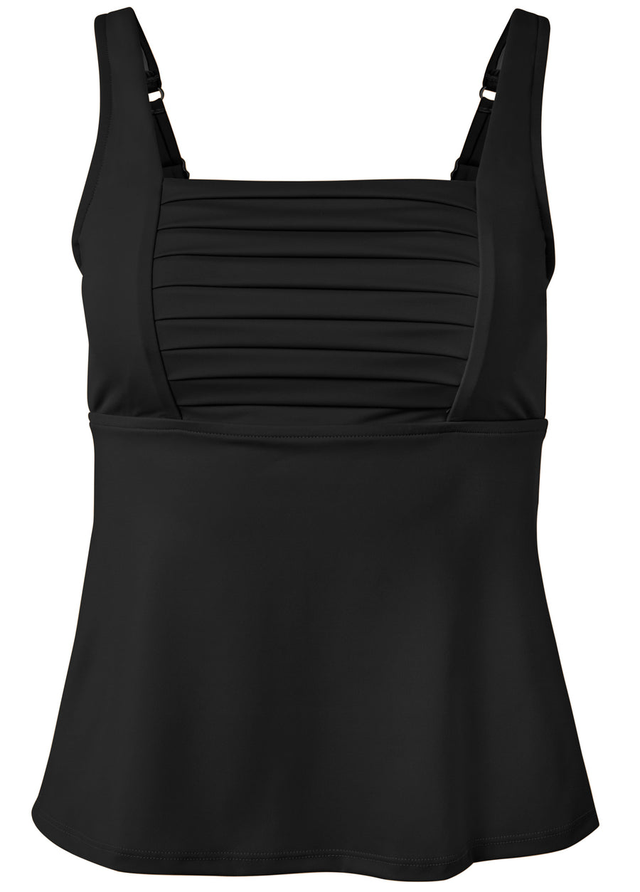 Pleated Tankini - Black Beauty