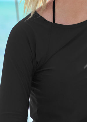 Relaxed fit rash guard - Black Beauty - thumbnail-3