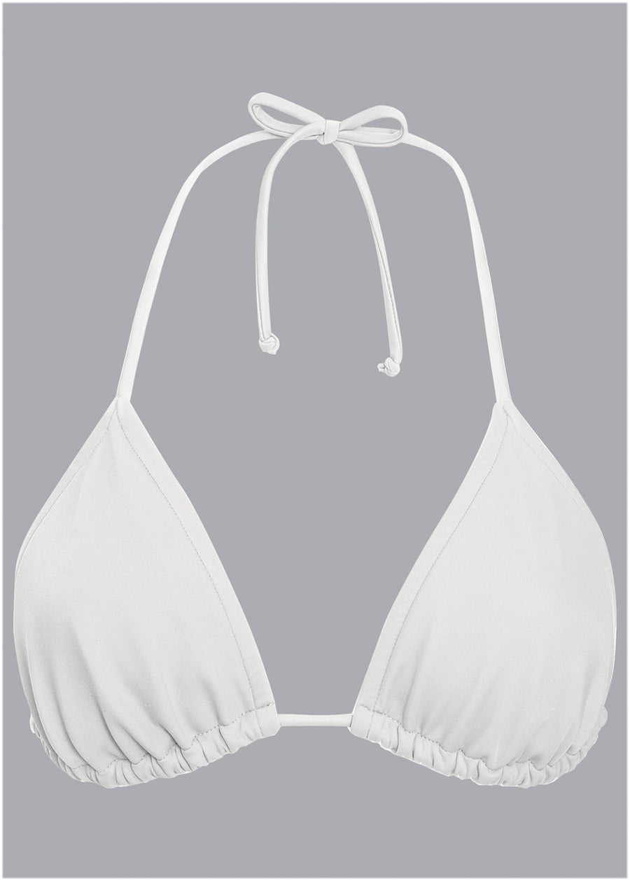 Haut de bikini triangle Bahama - Blanc Perle