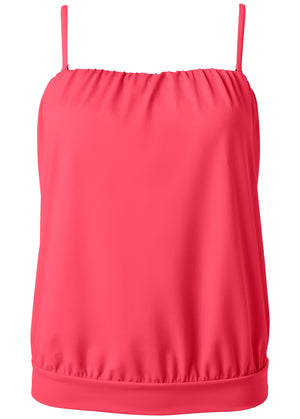 Blouson Bandeau Tankini Top - Sunset Pink - thumbnail-3