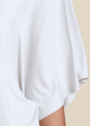 Knot twist V-neck tee - White - thumbnail-4