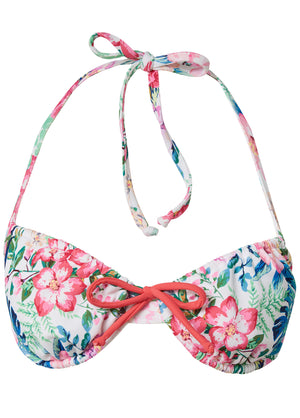 French Bra Swim Top - Soft Florals - thumbnail-3