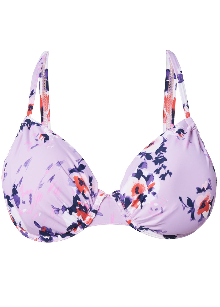 Underwire Bra Bikini Top - Floral Flair