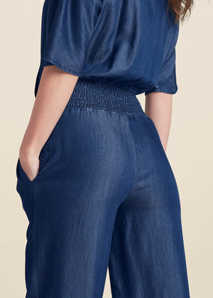 Chambray Jumpsuit - Dark Wash - thumbnail-4