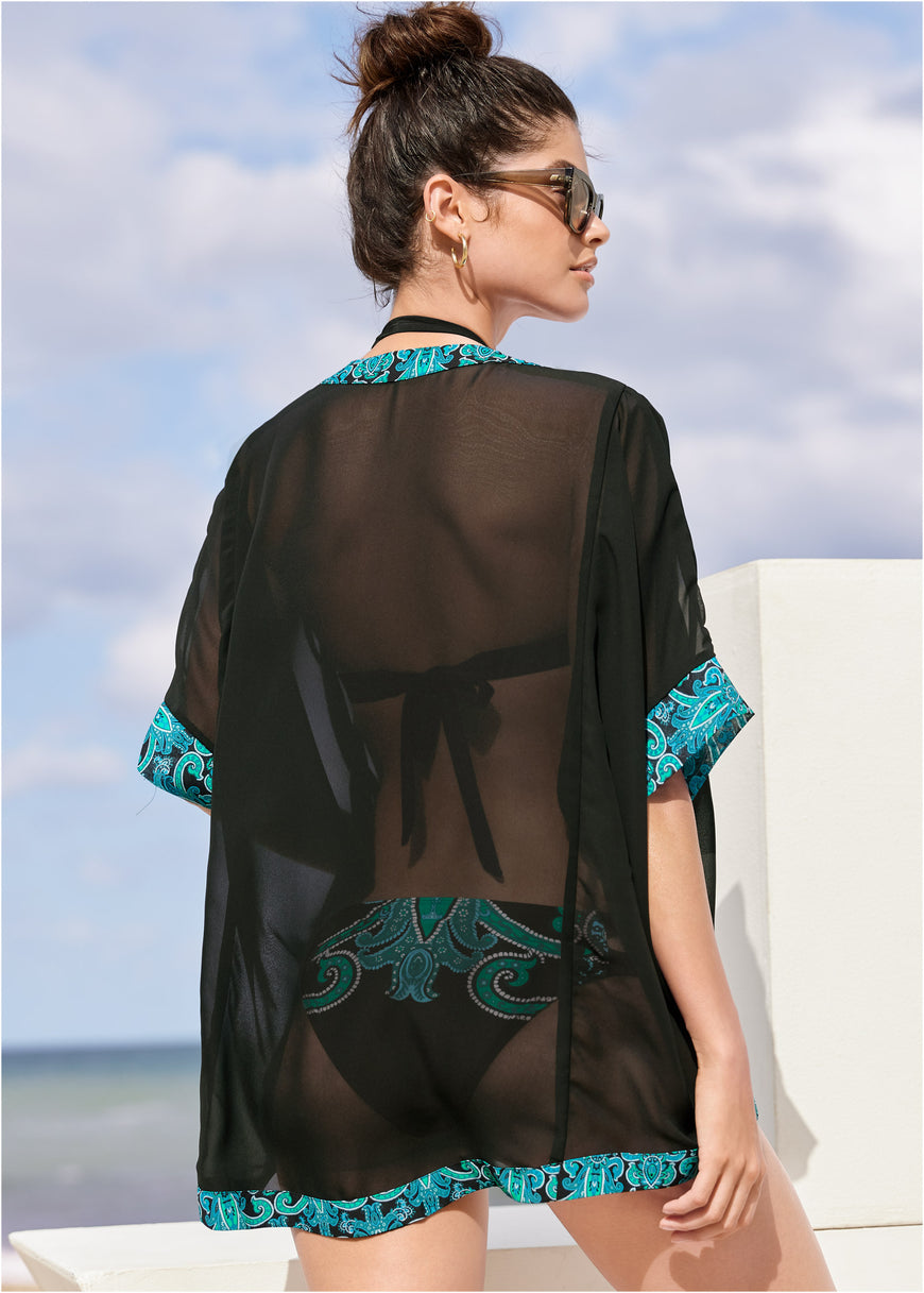 Cover-Up Kimono - Evening Paisley