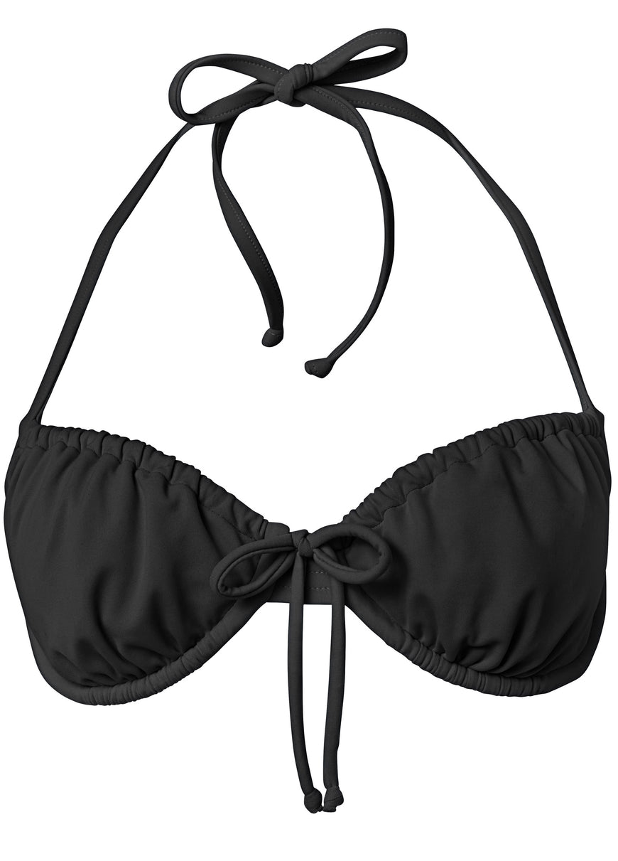 French bra swim top - Black Beauty