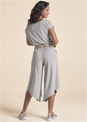 Sand Dune Cheetah Jumpsuit - Grey Multi - thumbnail-2