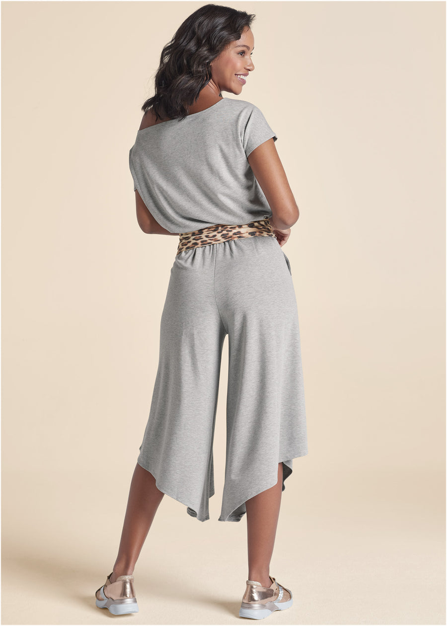 Sand Dune Cheetah Jumpsuit - Grey Multi