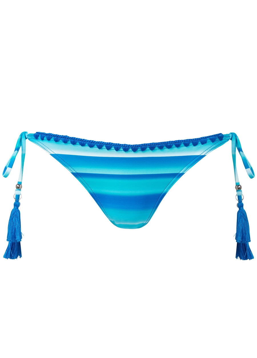 Tassel And Stitch Tie Side Bottom - Seascape