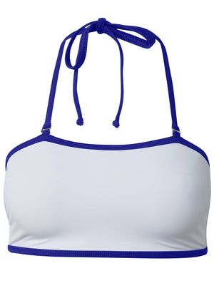 Bandeau Lace-Up Top - White,Cobalt Blue,Black Beauty - thumbnail-3