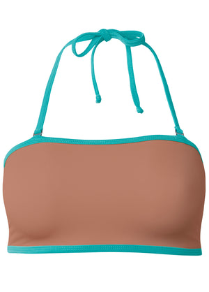 Bandeau Lace-Up Top - Macchiato,Aqua,Ultramarineblue - thumbnail-3