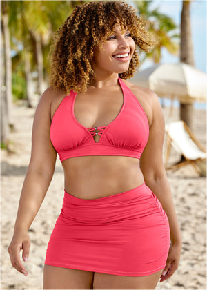 Strappy Halter Top - Sunset Pink - thumbnail-3