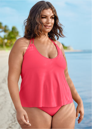 The Mykonos tankini - Sunset Pink - thumbnail-4