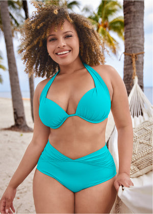 Marilyn Push-Up Enhancer Top - Aqua Reef - thumbnail-3