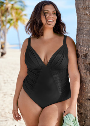 Ruched One-Piece - Black Beauty - thumbnail-5