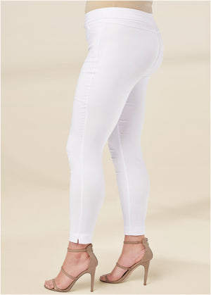 Jegging stretch amincissant - Blanc - thumbnail-10