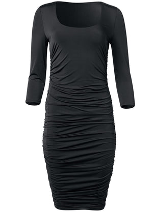 Robe midi Shape Embrace - Noir - thumbnail-5