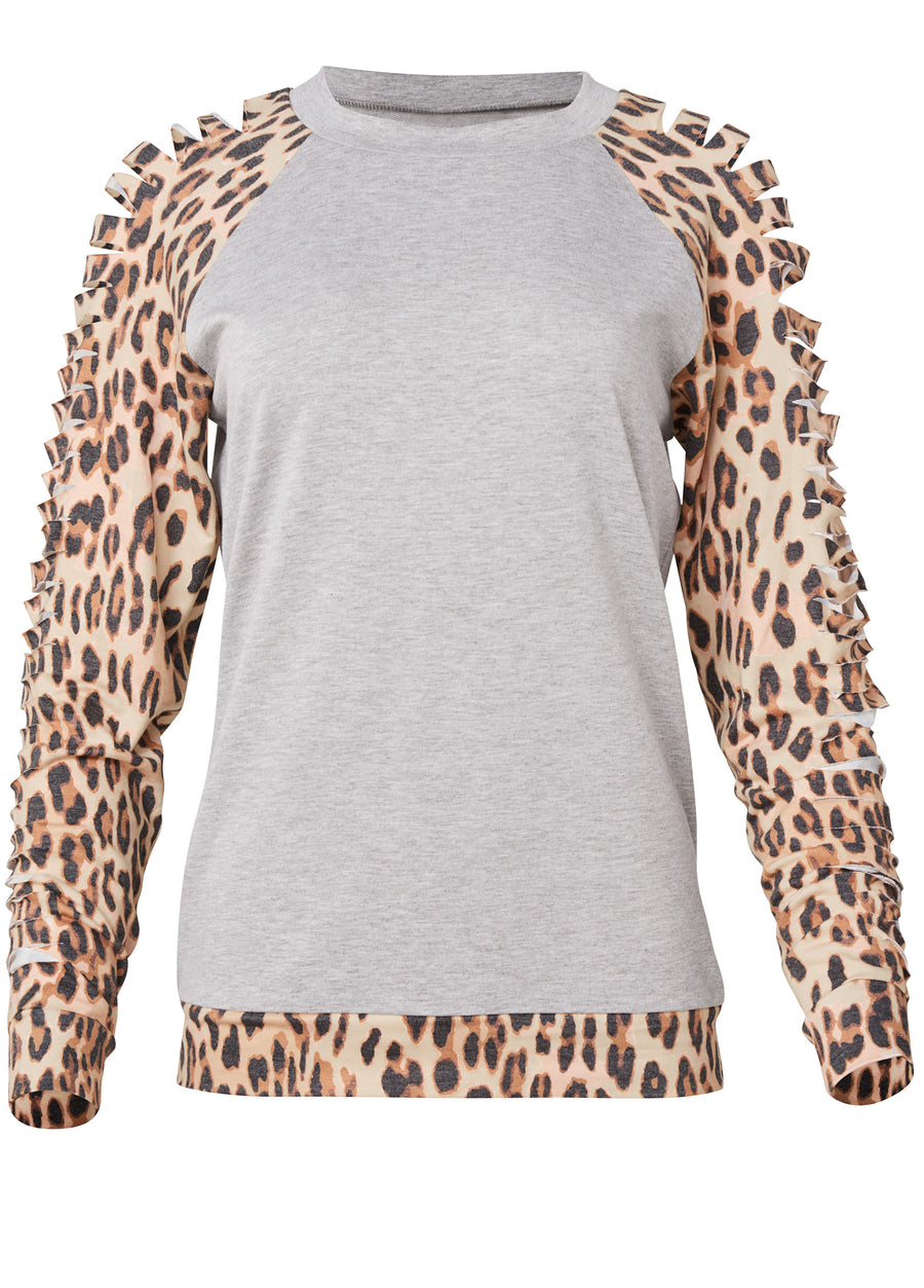 Sweat guépard des dunes de sable - Gris Multi