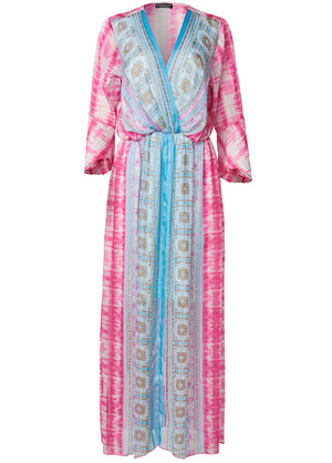 Printed Maxi Dress - Pink Multi - thumbnail-5