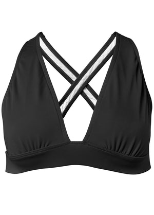 Sleek Cross Back Top - Black Beauty - thumbnail-3