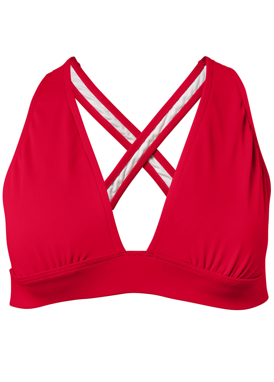 Sleek cross back top - Red Hot