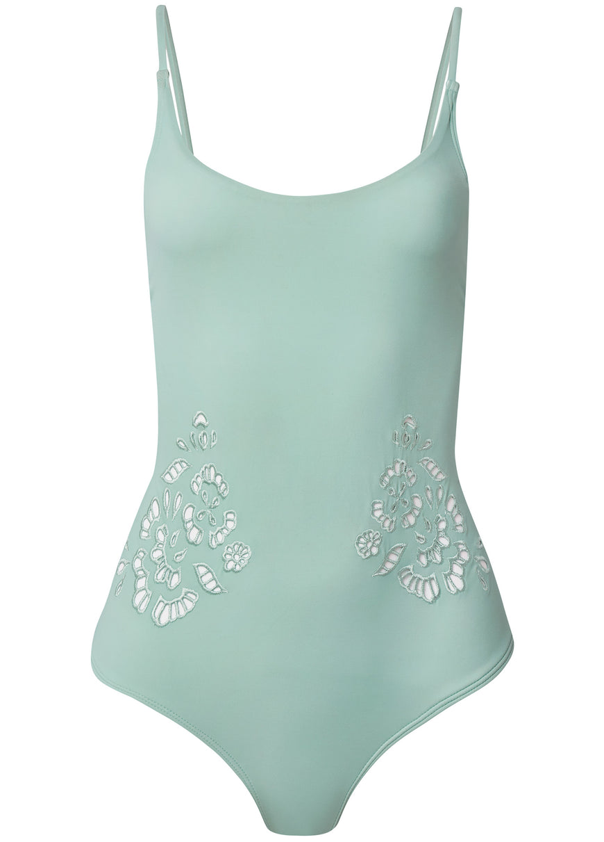 Eyelet One-Piece - Blue Endeavor & Pearl White