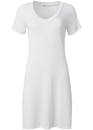 T-Shirt Cover-Up Dress - Pearl White - thumbnail-4