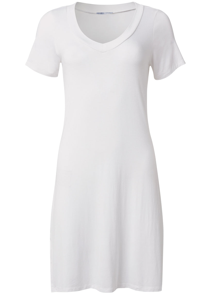 T-Shirt Cover-Up Dress - Pearl White