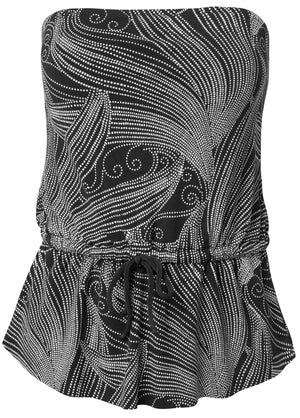 Bandeau Tie Blouson Tankini Top - Glamour Girl - thumbnail-3